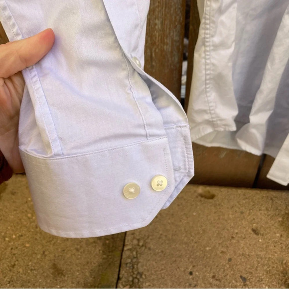 Murano Men’s Modern Comfort Pale Gray Button Down Dress Shirt Size Large - Picture 8 of 11